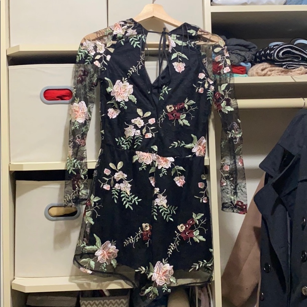 Embroidered lace rompers TOPSHOP